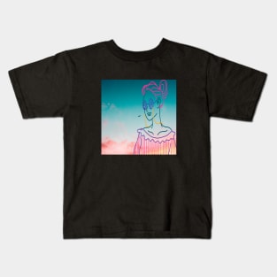 Me in a sunset sky Kids T-Shirt